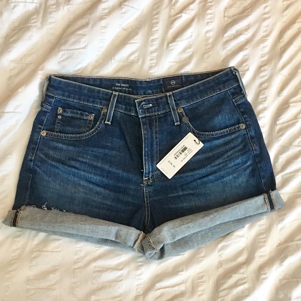 AG “Hailey” ex-boyfriend roll up shorts